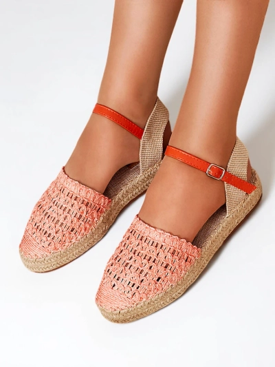 Oranžové dámske espadrilky s prelamovaným Triumf - Obuv