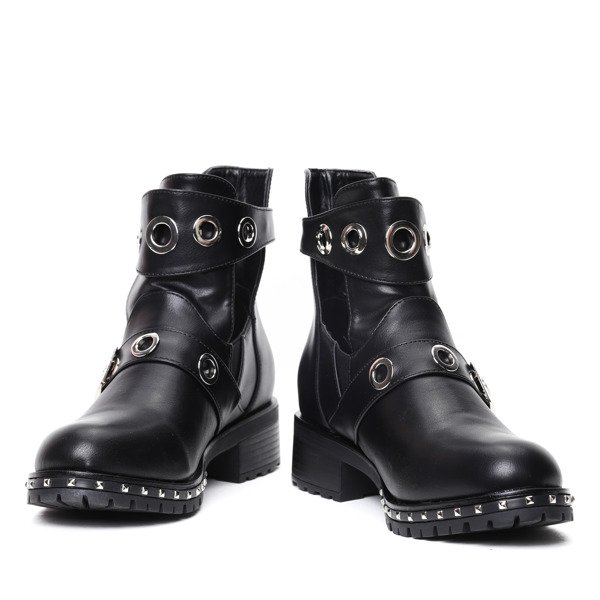 Czarne workery Kendra- Obuwie