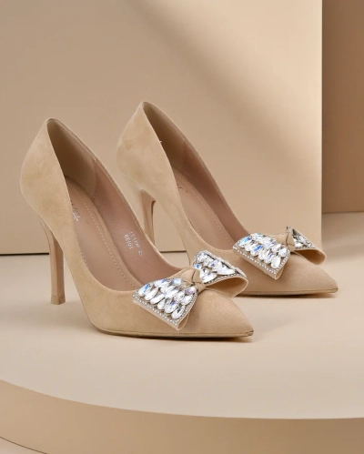 Royalfashion Dámske stiletto topánky s mašľou Cocarte