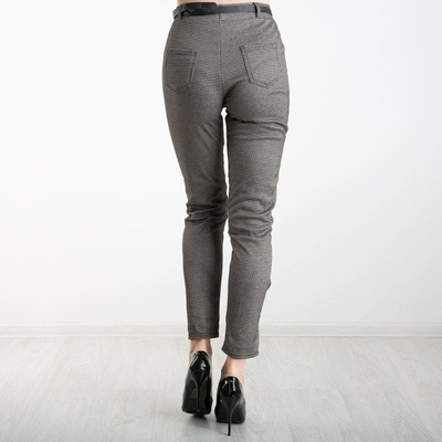 Houndstooth kalhoty PLUS SIZE - Kalhoty 1