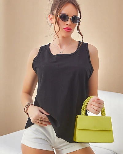 Royalfashion Dámsky bavlnený tielko s čipkovým chrbtom