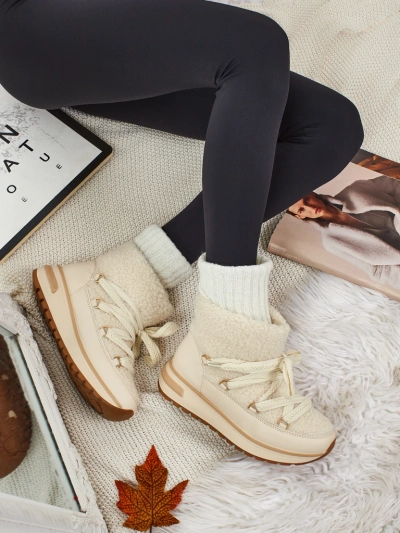 Ženski škornji a'la za sneg s krznom Verruna