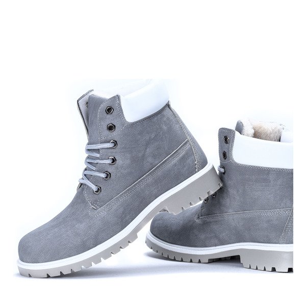 Ocieplane trapery w kolorze szarym Milani - Obuwie