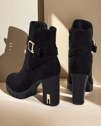 Royalfashion Dámske kozačky na vysokom podpätku Molin