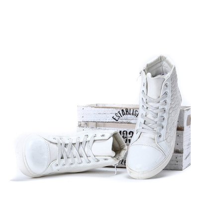 Białe sneakersy z eko skóry Colette- Obuwie