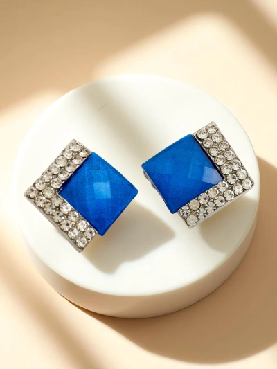 Royalfashion Náušnice na klips s kryštálom a zirkónom pre ženy