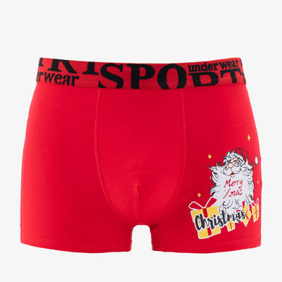 Vianočné pánske červené boxerky - Spodná bielizeň