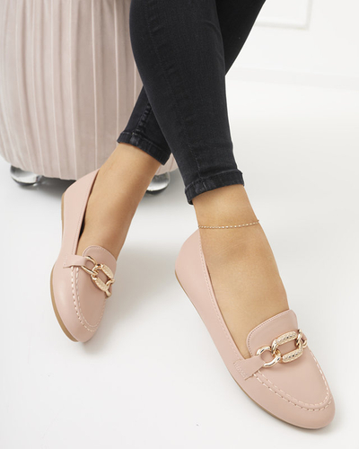 Ružové dámske mokasíny z ekokože Zolli- Shoes