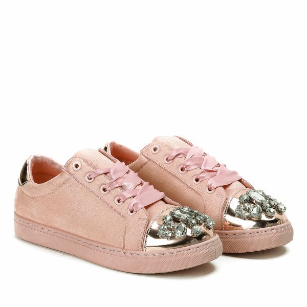 Emilyanine ružové kamienkové tenisky - Obuv