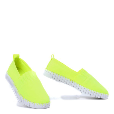 Neonovo žlté slip on Marion - Obuv