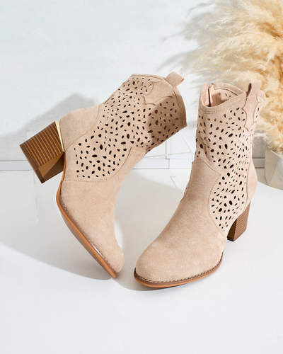 Royalfashion Dámske nízke ažurové čižmy Mozie