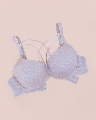 Royalfashion Dámska podprsenka s výplňou a čipkou