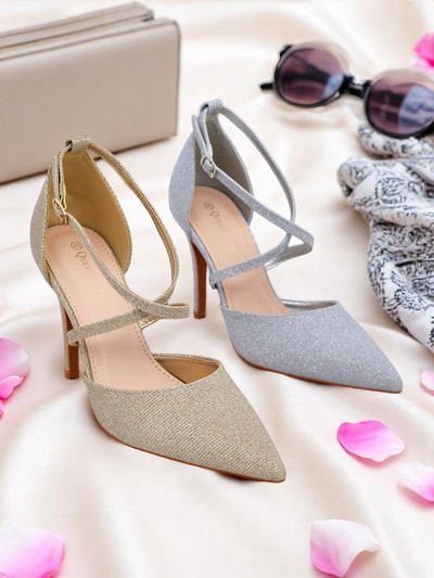 Royalfashion Dámske lodičky na ihlovom podpätku GlamStrap