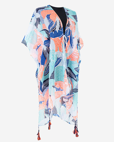 Dámske pareo s modrými listami - Oblečenie