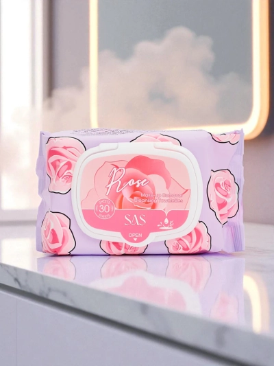 Ružové odličovacie vlhčené obrúsky 30 ks.