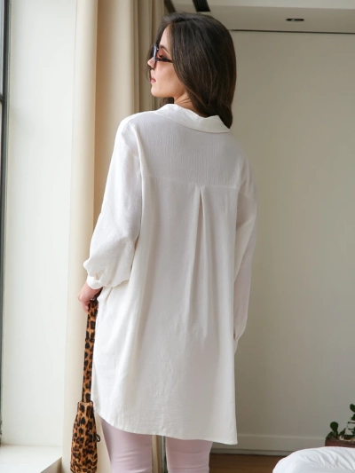 Royalfashion Dlhá oversized košeľa pre ženy