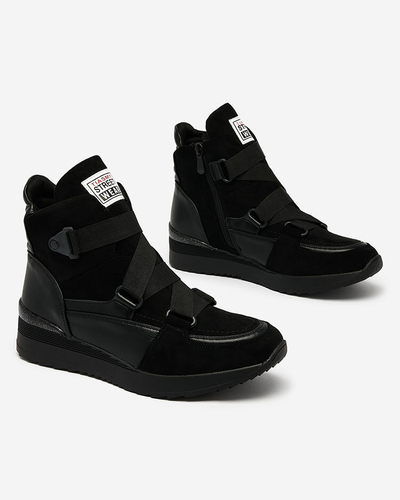 Royalfashion Čierne dámske športové čižmy Sattari