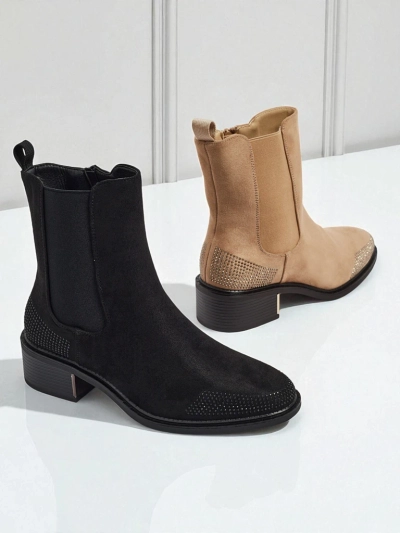 Ženski gležnarji iz eko semiša, okrašeni s cirkoni TangleMist