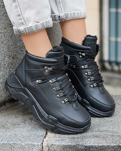 Čierne čižmy z ekokože od Rueq- Footwear