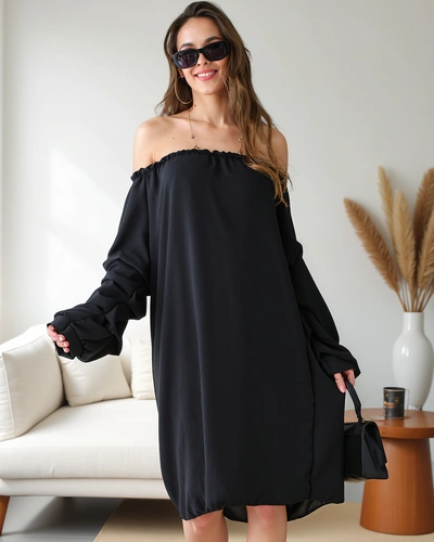 Royalfashion Hladké dámske šaty a la španielsky s volánmi