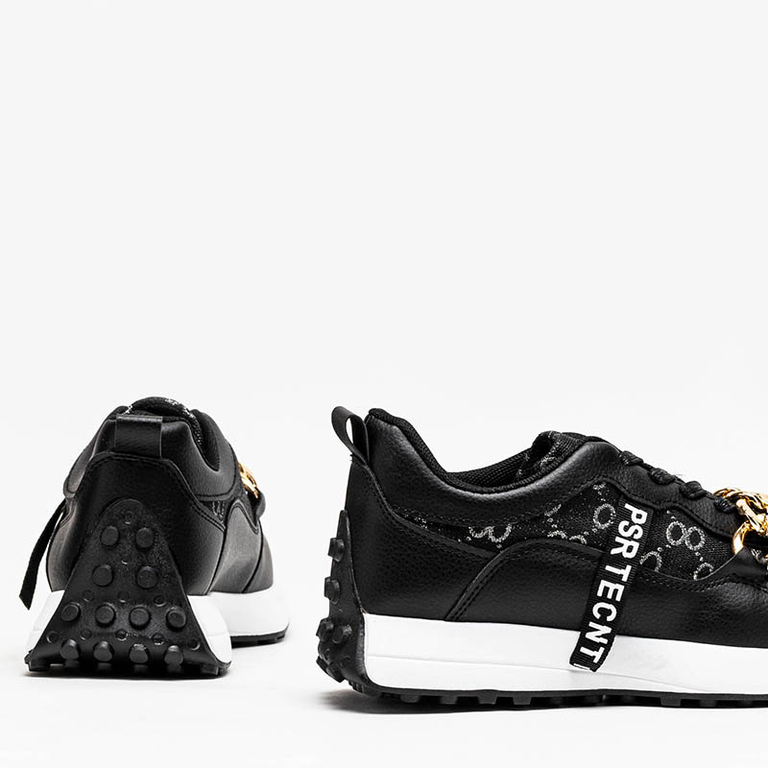 Dámske čierne tenisky s potlačou Philly-Footwear