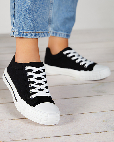 OUTLET Čierne dámske tenisky Sols- Footwear