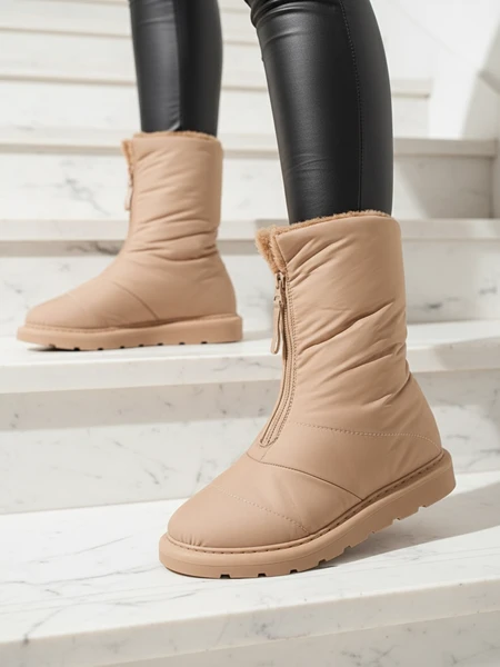 Ženski škornji Elysium v svetlo rjavi barvi za zimo