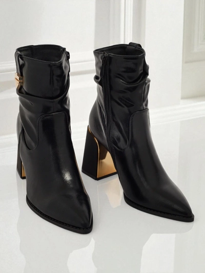 Ženski gležnarji iz eko usnja s peto AshenPurl