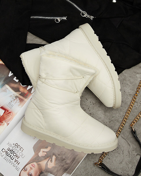 Béžová dámska obuv a'la snehule Amirfu- Obuv