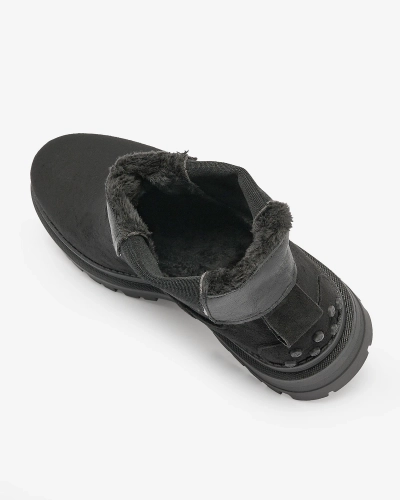 Royalfashion Čierne dámske zateplené čižmy Comfy Walk