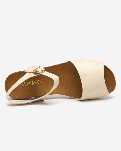 OUTLET Dámske béžové ploché sandále Astreas - Obuv