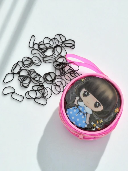 Royalfashion Večbarvne silikonske gumice za lase v okrasni embalaži