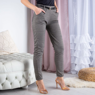 Houndstooth kalhoty PLUS SIZE - Kalhoty 1