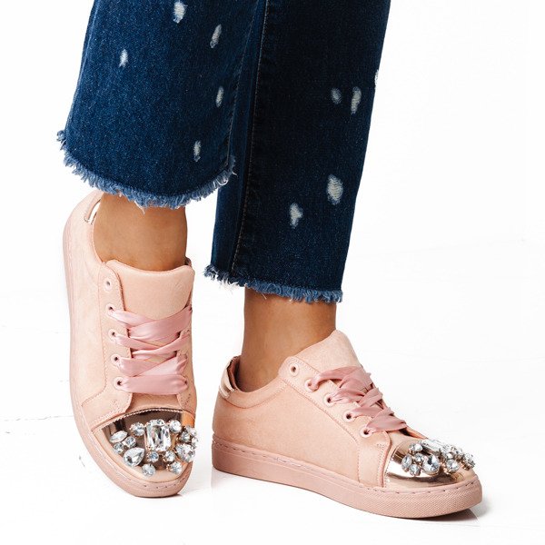 Emilyanine ružové kamienkové tenisky - Obuv