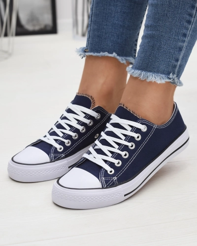 Navy blue dámske klasické šnurovacie tenisky Ogisa - Obuv
