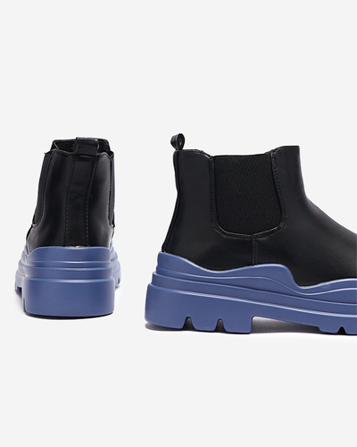 Čierne dámske čižmy na fialovej podrážke Beja - Obuv