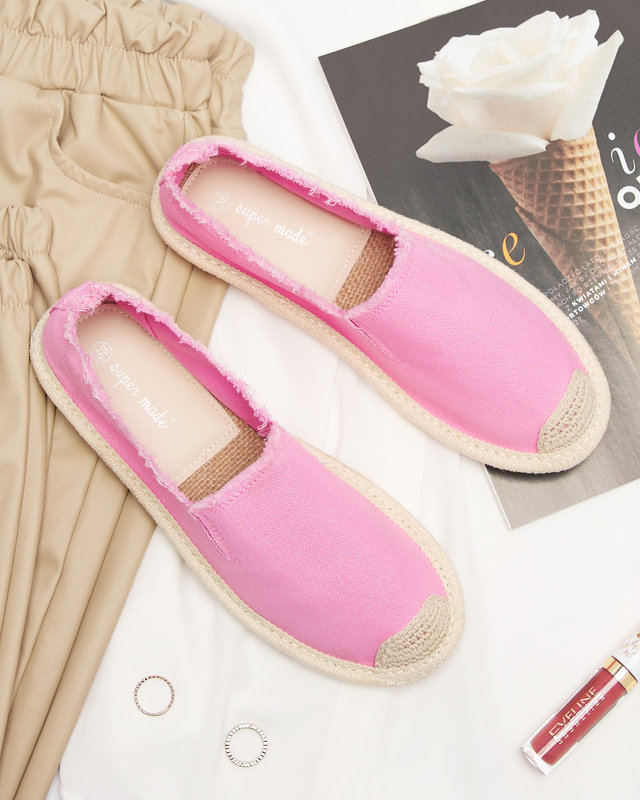 OUTLET Ružové dámske textilné espadrilky Rafiela - Obuv