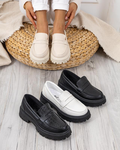 Krémové dámske hladké topánky Givosi - Obuv