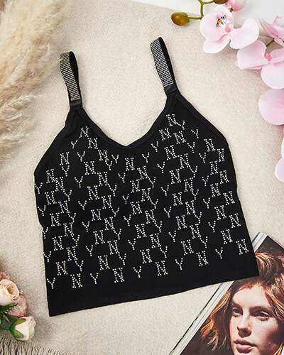 Royalfashion Dámska športová podprsenka so zirkónmi