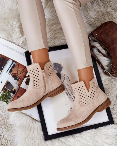 Royalfashion Svetlohnedé dámske čižmy Rito