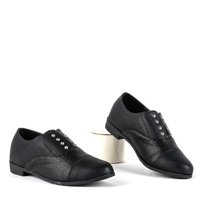 Černé dětské boty s cvočky Herbe - Boty 1