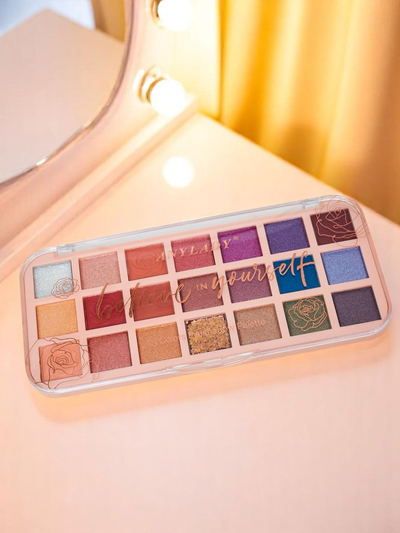 ANYLADY Paleta 21 očných tieňov s trblietavým a matným efektom Glamour Color&Nude