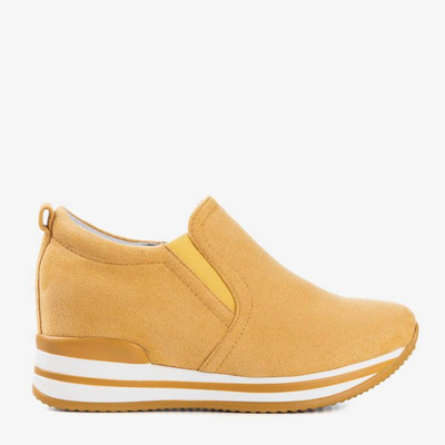 Žluté boty na skrytém klínu Kassiole - Boty 1