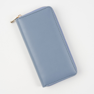 Veľká modrá dámska peňaženka z ekologickej kože - Doplnky