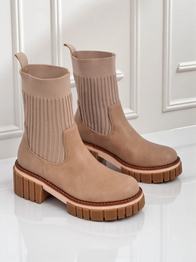 Ženski gležnarji s peto iz ekološkega usnja Ivy Storm