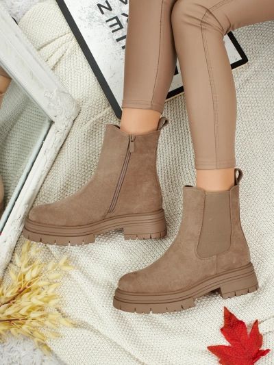 Ženski gležnjarji a'la chelsea iz eko-semiša Lunvor