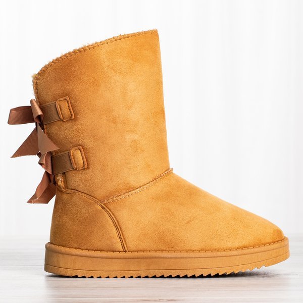 Hnědé sněhové boty mukluki s luky Snowy - Obuv 1