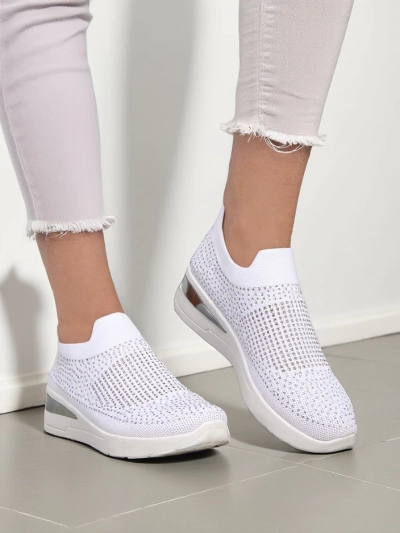 Royalfashion Klzné dámske wedge tenisky s rhinestones Qelavise