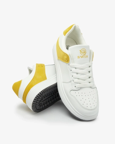 Royalfashion Mustard white dámska športová obuv Elevace