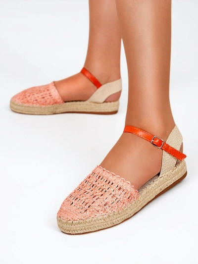 Oranžové dámske espadrilky s prelamovaným Triumf - Obuv